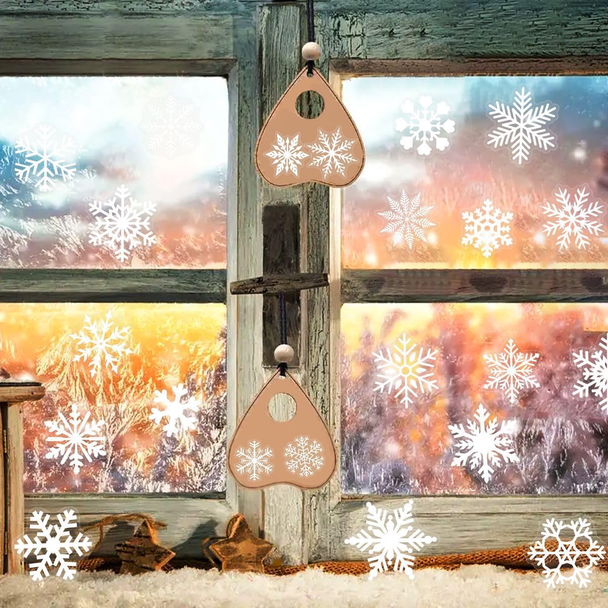 50 PCS Snowflake Stickers for Scrapbooking Journaling Junk Journal Scrapbook Supplies – Waterproof Transparent - view 2