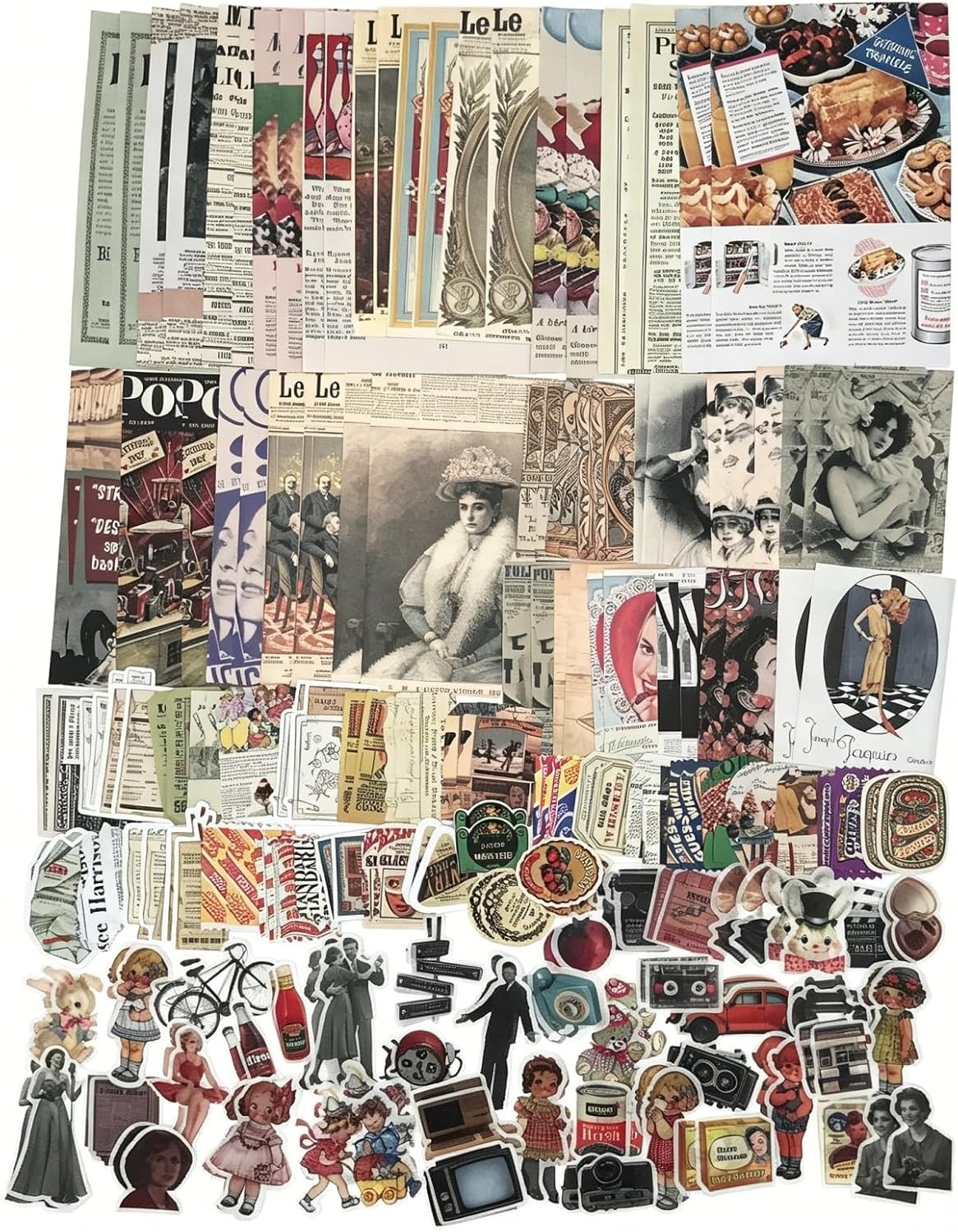 Esweny 200PCS Vintage Scrapbooking Supplies Kit for Journaling, Junk Journal Planners Aesthetic Cottagecore Ro - view 12