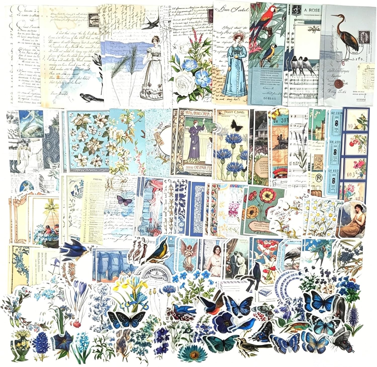 Esweny 200PCS Vintage Scrapbooking Supplies Kit for Journaling, Junk Journal Planners Aesthetic Cottagecore Ro - view 9