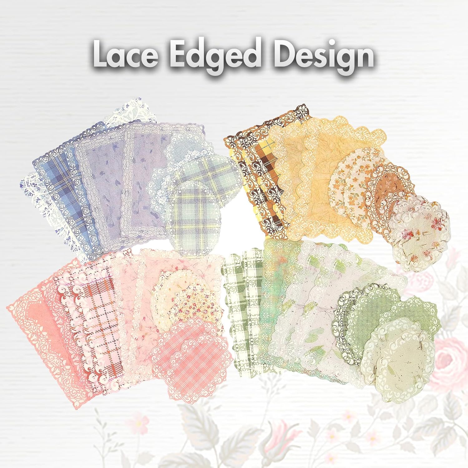 OKUPAN Vintage Floral Scrapbook Paper & Journaling Stickers, 400pcs | 4 Pack Assorted Set, Junk Journal Scrapb - view 7