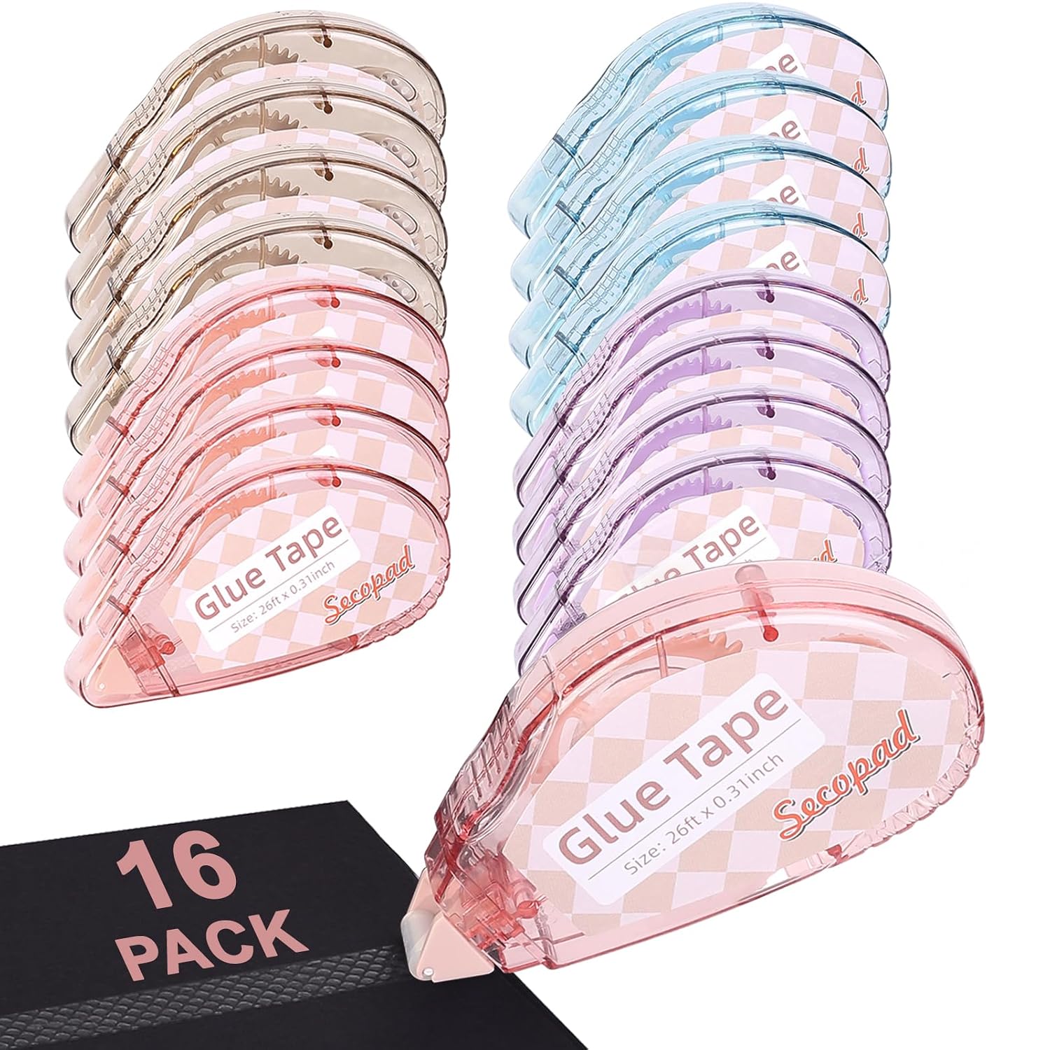 Secopad Scrapbook Tape, Glue Tape for Crafts, 4 Pack, Light-Colored Shell | 0.3IN x 26FT, Sticky & Safe, Doubl - view 15